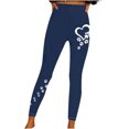 thumbnail image 2 of QUINDOS Valentine's Day Leggings for Women Full Length High Waist Heart Print Compression Yoga Pants, 2 of 4