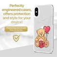 thumbnail image 2 of Case Yard iPhone-X Case Clear Soft & Flexible TPU Ultra Low Profile Slim Fit Thin Shockproof Transparent Bumper Protective Cover Drop Protective Cell Phone Cases (Happy V Day), 2 of 8