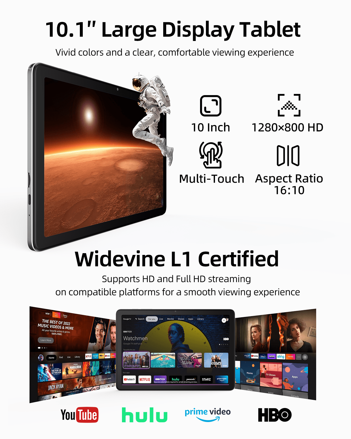 2026 Android Tablet 10 Inch, Android 15 Tablet with 12(4+8)GB RAM 128GB Storage, 8-Core CPU, 6000mAh Battery, BT 5.4, WiFi, Plimpton P1 - Silver