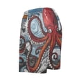 thumbnail image 5 of joogoo Mens Swim Trunks Art Red Octopus Beach Shorts Drawstring Elastic Waist Swimwear Bathing Suits L, 5 of 7