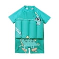 thumbnail image 1 of Maillot de Bain Flottant pour Garçons Tout-Petits Imprimé Requin Manches Courtes une Pièce, 1 of 9