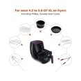 thumbnail image 3 of Accesorios para freidora de aire Juego de 10 piezas de 7 pulgadas para freidora de aire 5,2 5,8 cuartos, con revestimiento antiadherente, lavable a máquina 19,8 cm, negro, 3 of 5