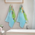 thumbnail image 3 of Happy Easter Day Hand Towels 2 PCS, Cute Chickens Rabbit Eggs Kitchen Towel Ultra Soft and Highly Absorbent,Decorative Fingertip Face Towel for Bathroom Hotel, 28.3"x14.4", 3 of 4