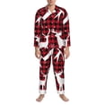 thumbnail image 3 of Fotbe Christmas Buffalo Plaid Pijama de Hombre con Estampado de Manga Larga, Conjunto de 2 Piezas, Ropa de Dormir Suave y Cómoda con Bolsillos-Large, 3 of 7