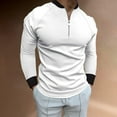 thumbnail image 3 of Gubotare Mens Polo Spring Shirts Long Sleeve Big and Tall Polo Shirts for Men Men's Polo Shirt (White,L), 3 of 4