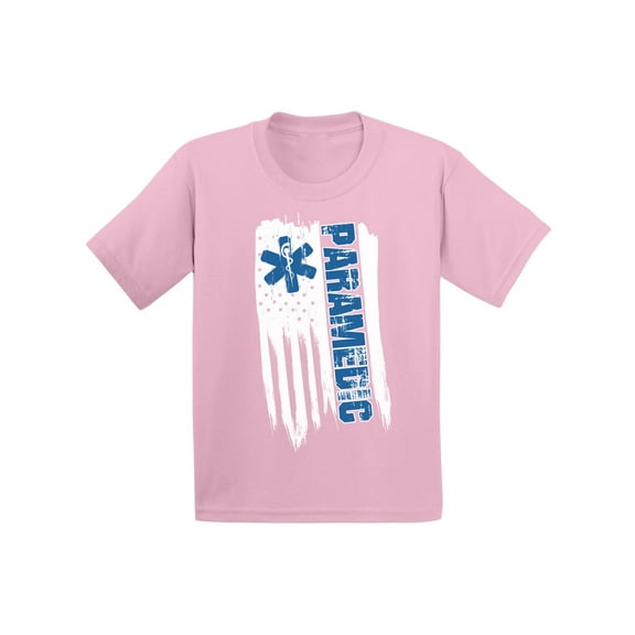 Awkward Styles American Flag Paramedic Toddler Shirt Stripes and Stars 4th of July Medical Kids T shirt United States of America Vintage USA Paramedic Tshirt for Boys Girls Free to Be Me