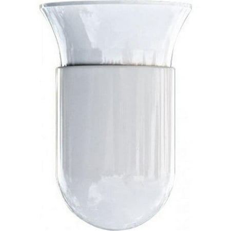 

120V PLQ9 Round Jar Ceiling Fixture - White