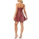 thumbnail image 3 of Vestido A-line M Rojo de tirantes delgados y escote corazón para mujeres Inspire Chic, 3 of 6