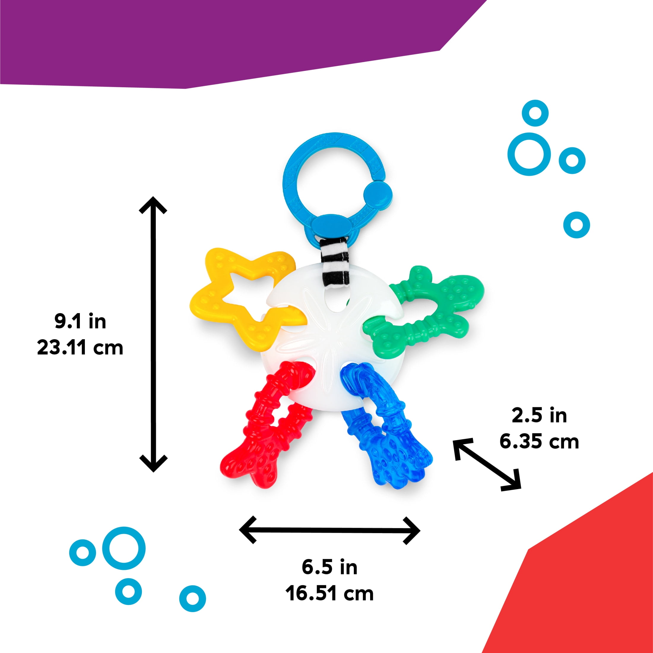 Ocean Explorers Sea of Sensory Teether Toy, Ages 3+ Months