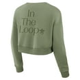 thumbnail image 3 of Women's Fanatics Olive Houston Astros Studio Cropped Pullover Sweatshirt, 3 of 5