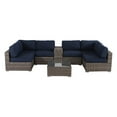 thumbnail image 4 of Living Source International 8-Piece Seating Group with Cushions in Gray/Navy, 4 of 5
