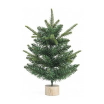 JeashCHAT Artificial Mini Christmas Tree, Small Xmas Pine Tree, Tabletop Christmas Tree, Christmas Decorations Indoor Home Holiday Party Desktop Decor, 17.72 Inch