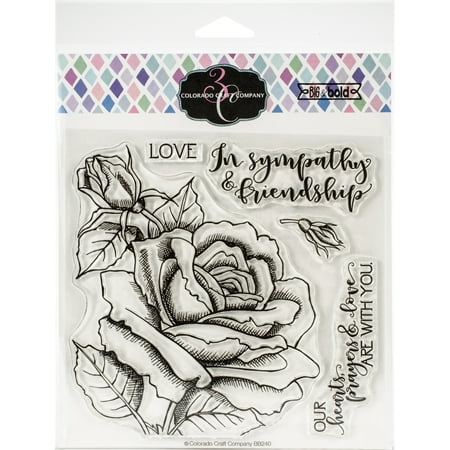 UPC: 0857287008423 | Colorado Craft Company Clear Stamps 6 X6 -Sympathy & Friendship Rose-Big & Bold