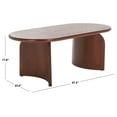 thumbnail image 3 of Safavieh Chakun Glam Oval Ash Veneer Coffee Table, Walnut, 3 of 10