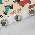 thumbnail image 4 of Homewish Kawaii Dachshund Black Out Curtains,Pet Dogs Curtains Pack of 2 (42x63 Each),Brown Green Red Bedroom Curtains For Girls Boys,Super Cozy Room Decor, 4 of 6