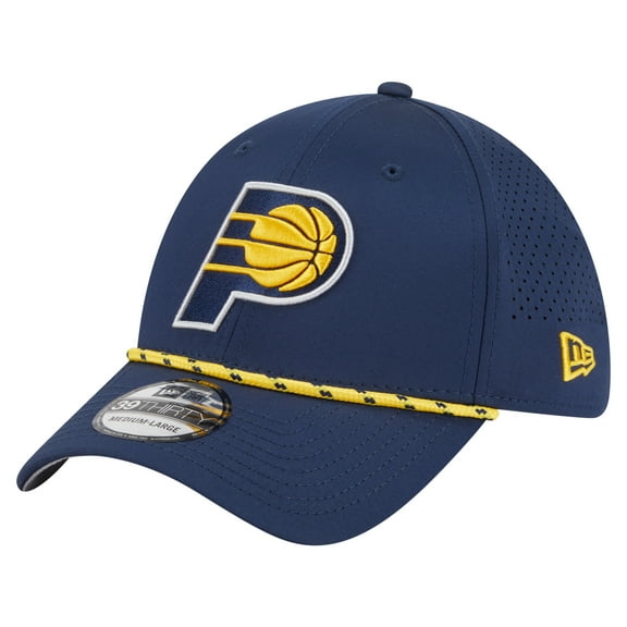 Men's New Era Navy Indiana Pacers Featherweight Poly Rope Flex 39Thirty Hat