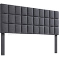 thumbnail image 5 of King Size Square Tufted Linen Headboard Only, Upholstered Fabric Bed Headboard with Adjustable Height 44-52 Inches, Grey, 5 of 7