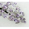 thumbnail image 3 of Faship Violet Purple Crystal Floral Hair Barrette, 3 of 6