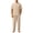 Khaki, variant on StSilkitty Men's 2 Piece Outfits Solid Color Short Sleeve Casual Shirts and Loose Pants Sets Summer Cotton Linen Casual Set