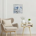 thumbnail image 4 of HFDF Farmhouse Blue Floral Wall Art for Living Room, Blue and White Daisy Butterfly on Rustic Wood Canvas Wall Art Nature Flower Pictures for Bathroom Bedroom Apartment Wall Decor, 12x18inch Framed, 4 of 7