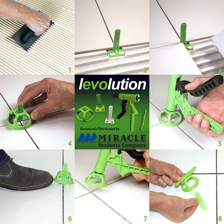 Miracle Sealants LEV3/16FS Levolution Tile Spacer and Level System Flat Style Part A 3/16 Miracle Sealants LEV3/16FS Levolution Tile Spacer and Level System Flat Style Part A 3/16