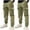 Army Green, variant on AUNVITO Boys 3-14 Years Casual Cotton Cargo Pants 2-Pack Spring Summer Outdoor Elastic Waist