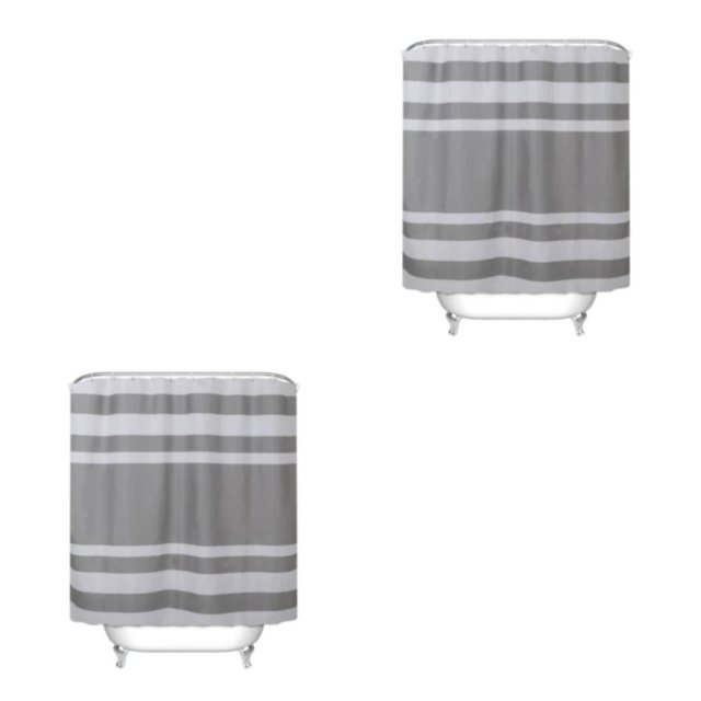 Monstrate Cortina de ducha a rayas impermeable de poliéster para el hogar - Fuerte efecto de drapeado que no se adhiere a la piel Type1 NO1