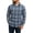 Blue, variant on Men's Flannel Plaid Shirt Long Sleeve Button Down Collared Casual Lightweight Jacket Layering for Fall Winter