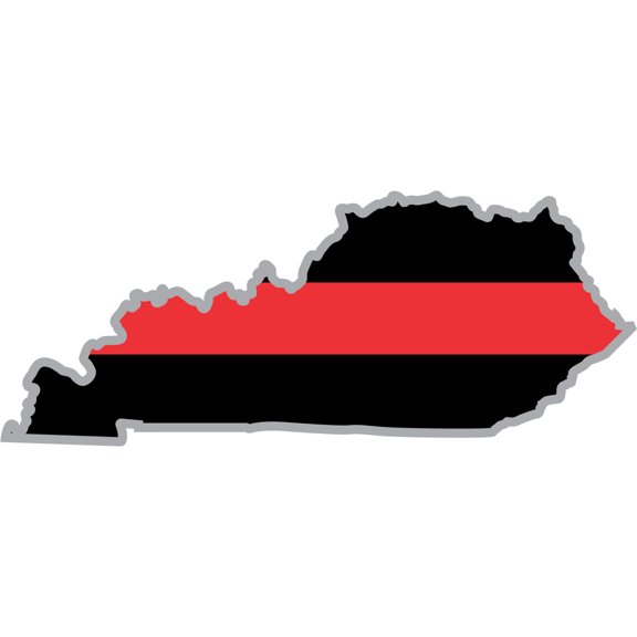 3.8 Inch Thin Red Line Kentucky Firefighter Decal