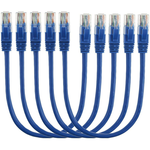 painful hypothesis domain CableCreation 1 Foot (5-PACK) Short CAT 5e Ethernet Patch Cable, RJ45  Computer Network Cord, Cat5/Cat5e/Cat6 Patch Cord Lan Cable UTP 24AWG+100%  Copper Wire for PC, Mac, Laptop,PS5, PS4,Xbox,0.3m,Blue - Walmart.com