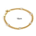 thumbnail image 5 of Cuban Chain 5pcs Cubic zirconia Gold Bracelets For Women 14K Real Gold Plated Sparkle Curb Cable Link Infinity Bracelets Trendy Dainty Gold Bracelet For Women Friends, 5 of 6