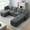 Dark Gray, variant on ijuicy 148'' U/L Shaped Sectional Sofa with Movable Ottomans,  Modular Chenille Deep Seat Couches for Living Room - Dark Gray