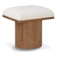 thumbnail image 1 of Meridian Furniture Pavilion Cream Boucle Fabric Bench/Stool, 1 of 14