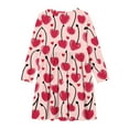 thumbnail image 5 of SBYOJLPB Childrens Dress Valentine's Day School Recital Dress for Girls Long Sleeve Stretchy A Line Twirly Skater Round Neck​, 5 of 5
