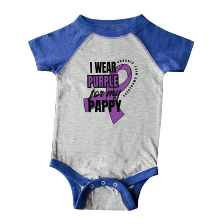 

Inktastic Chronic Pain I Wear Purple For My Pappy Gift Baby Boy or Baby Girl Bodysuit