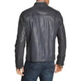 thumbnail image 2 of Men's Genuine Gray Lambskin Leather Jacket Slim fit Biker Motorcycle jacket A668, 2 of 3