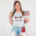 thumbnail image 4 of VILOVE Women Patriotic Shirts Red White and Blue Shirts American Flag Shirt 4th of July Tops Funny Wine Glass Graphic Tees, 4 of 6