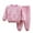 Pink, variant on WOYY Newborn Girls Flannel Jacquard Pajamas Homewear Fuzzy Warm Outfits Sleepwear Pjs Set