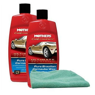 Mothers 24 oz. Foaming Wheel and Tire Cleaner Spray + 64 oz. California Gold Carnauba Car Wash and Wax Liquid Car Cleaning Kit