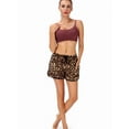thumbnail image 2 of Women's Casual Summer Leopard Printed Shorts Drawstring Waist Dolphin Sport Workout Sexy Hot Pants Plus Size Beach S-XXL, 2 of 8