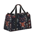 thumbnail image 2 of Balery Modern USA Deer Head Bolsa de Gimnasio para Mujeres, Bolsa de Viaje con Bolsillo Húmedo, Bolsa de Fin de Semana para Mujeres, Bolsa de Viaje Resistente al Agua, 2 of 7