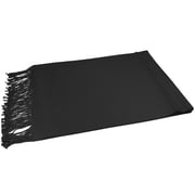 Glory Max Womens Soft Silky Pashmina Shawl Wrap Scarf, Black