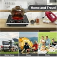 thumbnail image 7 of Single Burner Electric Cooktop 1800W - 110V Electric Stove Top Burner Portable Stove with Touch Control 9 Power Level - Induction Cooktop with Child Safety Lock Timer for Home Camping, 7 of 7