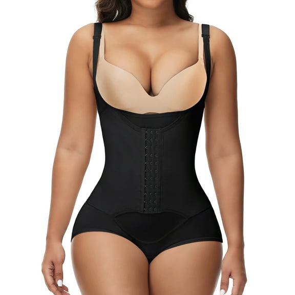 COMFREE Women Waist Trainer Bodysuit Tummy Control Corset Full Body Shaper Cincher Tank Top with Adjustable Straps