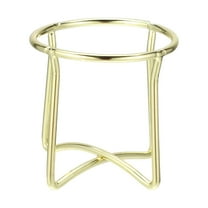 Unique Bargains Circular Beauty Egg Holder Makeup Sponge Case Drying Stand Cosmetic Egg Holder Gold Tone