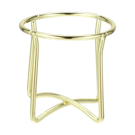 Unique Bargains Circular Beauty Egg Holder Makeup Sponge Case Drying Stand Cosmetic Egg Holder Gold Tone