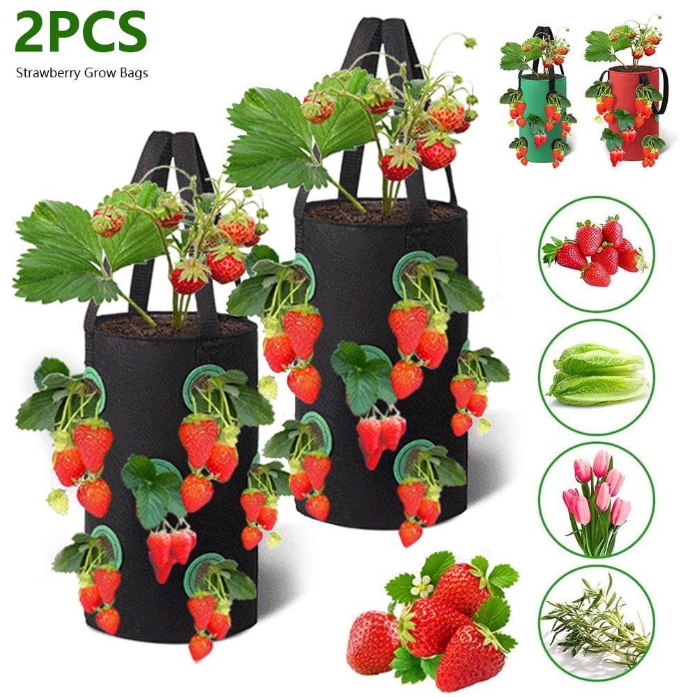 Fabric Hanging Planter Grow Bag Plant Pouch Tomato Strawberry Flower Herb U S 