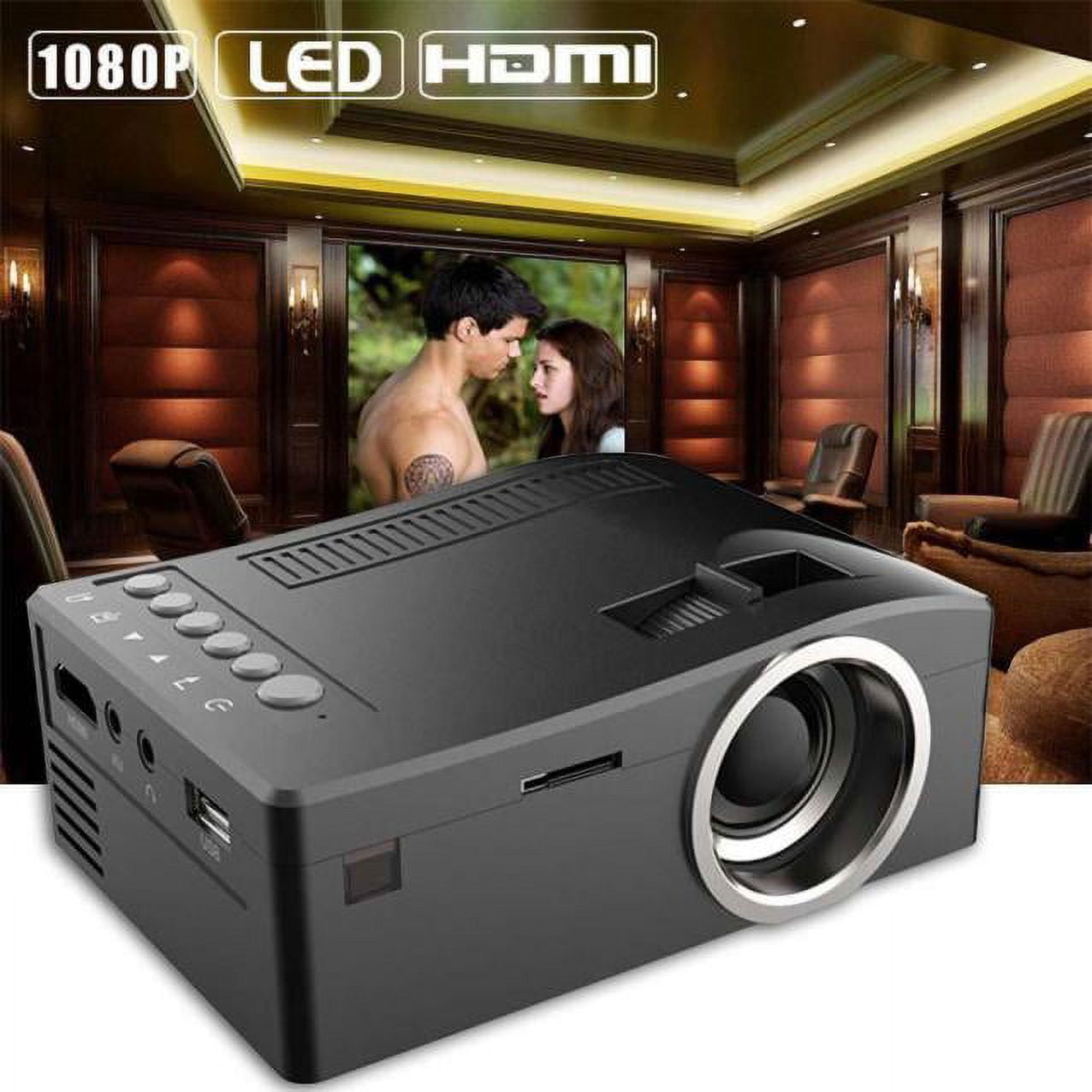 TOPVISION 1080P Mini Projector with Bluetooth,Keystone