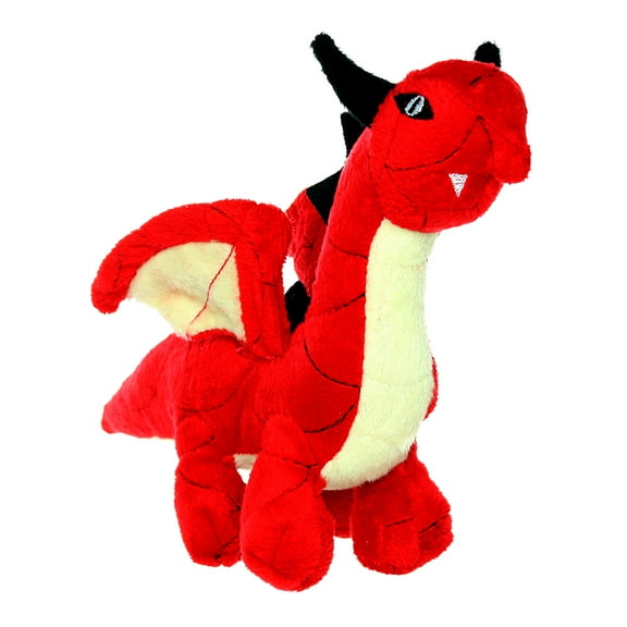 Mighty Jr Dragon Red Durable Plush Squeaky Dog Toy