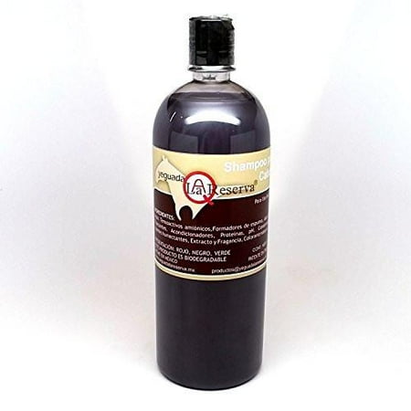 Black Hair Color Enhancing Shampoo - Yeguada La Reserva Shampoo de Caballo Negro (1 liter Bottle) For Strong, Healthy And Beautiful Hair (For Dark to Black Colored Hair)